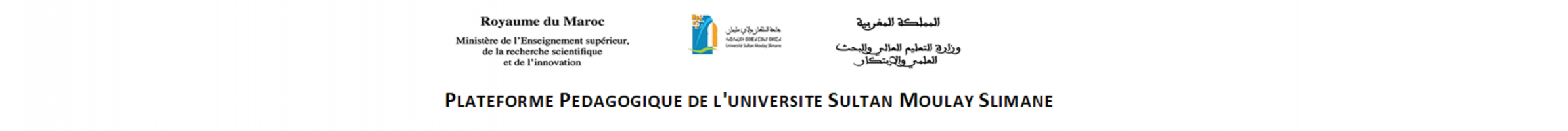 Plateforme Pédagogique de l'université Sultan Moulay Slimane